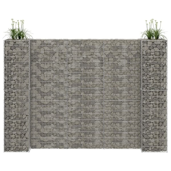 vidaXL H-formet gabion-plantekasse 260x40x200 cm stål