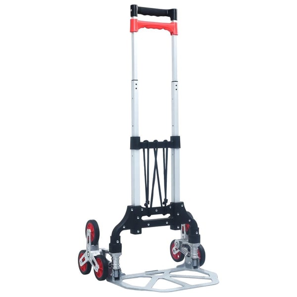 vidaXL foldbar transportvogn til trapper 70 kg aluminium sølvfarvet