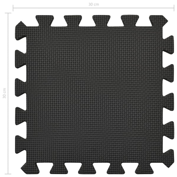 vidaXL gulvmåtter 54 stk. 4,86 ㎡ EVA-skum sort