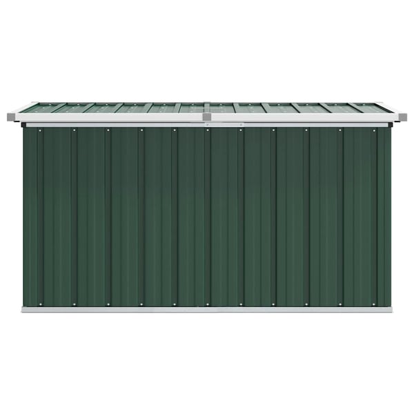vidaXL Förvaringslåda för trädgården grön 129x67x65 cm