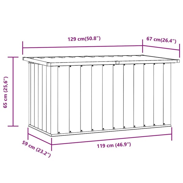 vidaXL Förvaringslåda för trädgården grön 129x67x65 cm