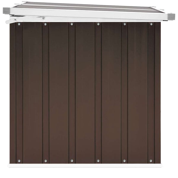 vidaXL opbevaringskasse til haven brun 109x67x65 cm
