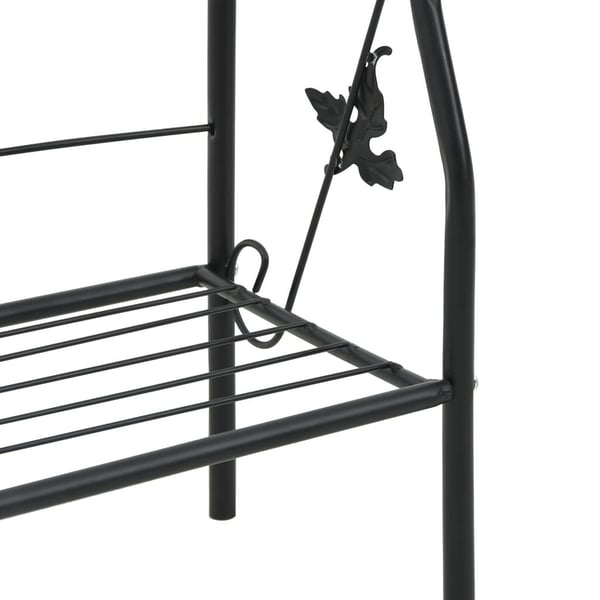 vidaXL Plantestativ 3 etasjer svart 52x28x128 cm jern