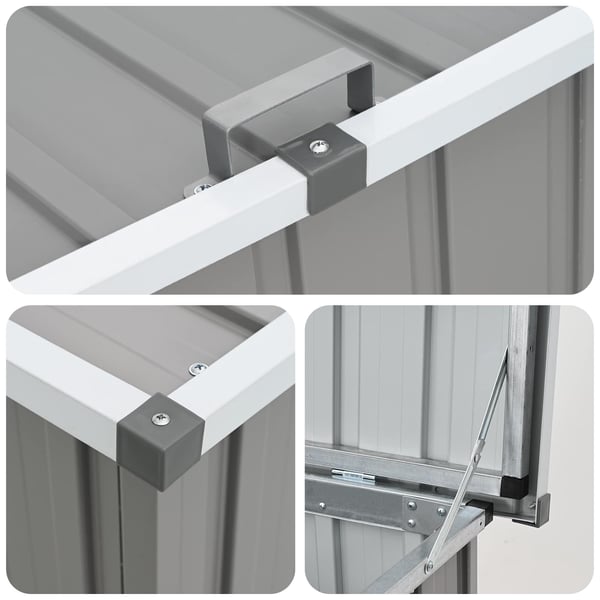 vidaXL Dynbox grå 129x67x65 cm