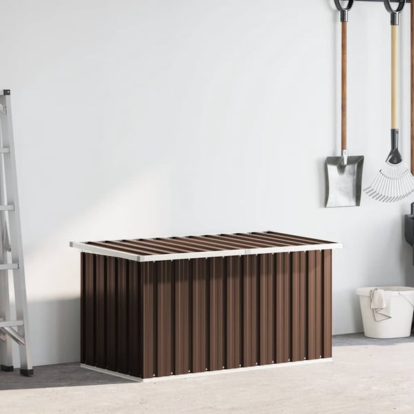vidaXL Oppbevaringsboks for hagen brun 129x67x65 cm