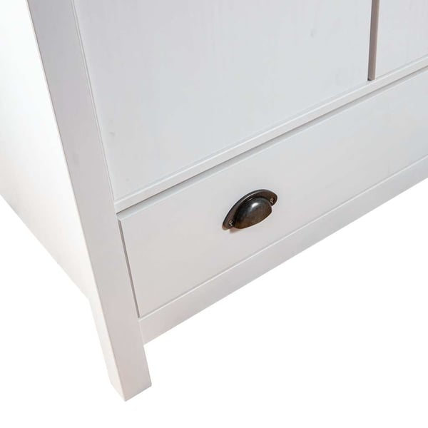 vidaXL Garderobeskap 2 dører Hill hvit 89x50x170 cm heltre furu