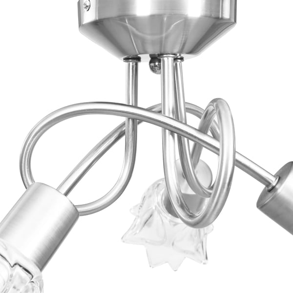 vidaXL Taklampe gjennomsiktige glasskjermer for 3 E14 lyspærer tulipan