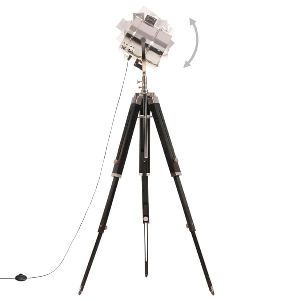 vidaXL Golvlampa massivt mangoträ 165 cm