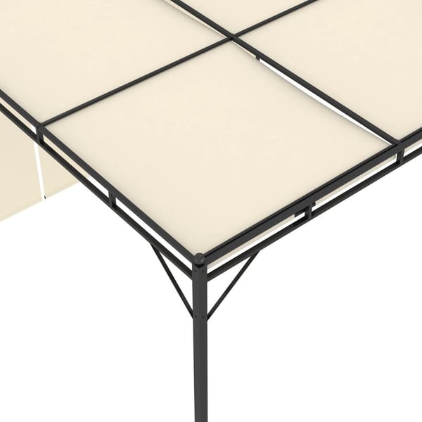 vidaXL Hagepaviljong med sidegardin 3x3x2,25m kremhvit