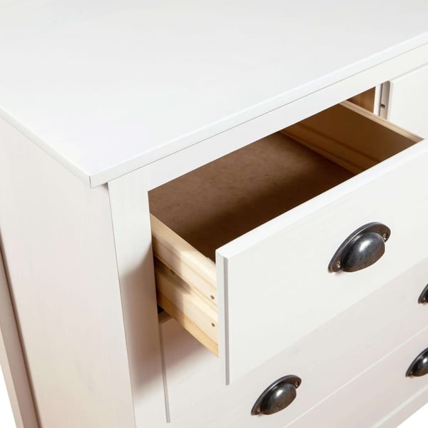 vidaXL Skjenk Hill hvit 79x40x80 cm heltre furu