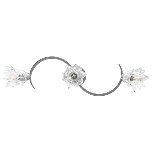 vidaXL loftlampe transparente glasskærme til 3 E14-pærer tulipanform