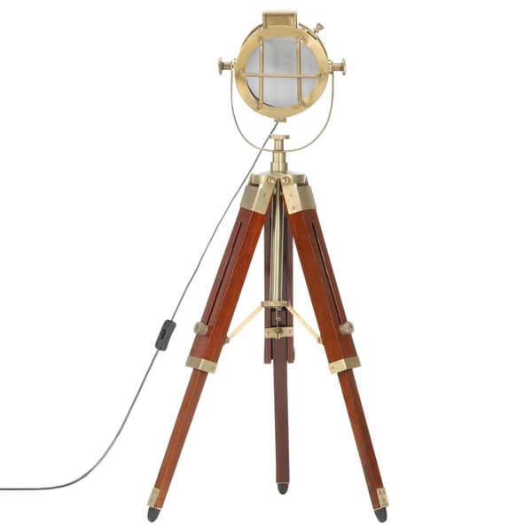 vidaXL gulvlampe med trefod 69 cm massivt mangotræ