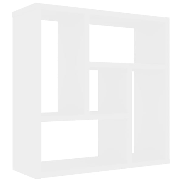 vidaXL Vegghylle hvit 45,1x16x45,1 cm konstruert tre