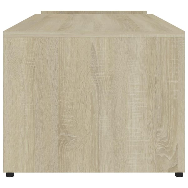 vidaXL Soffbord vit och sonoma-ek 90x45x35 cm spånskiva