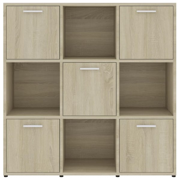 vidaXL Bokhylle sonoma eik 90x30x90 cm sponplate