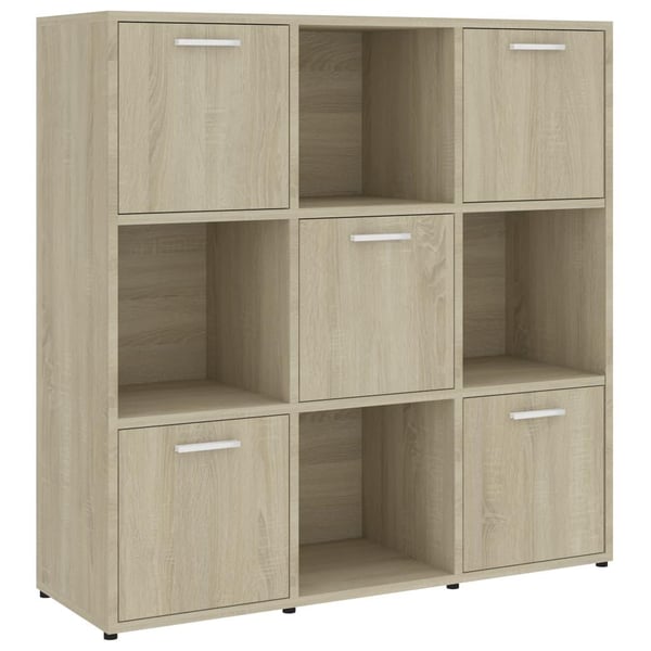 vidaXL Bokhylle sonoma eik 90x30x90 cm sponplate