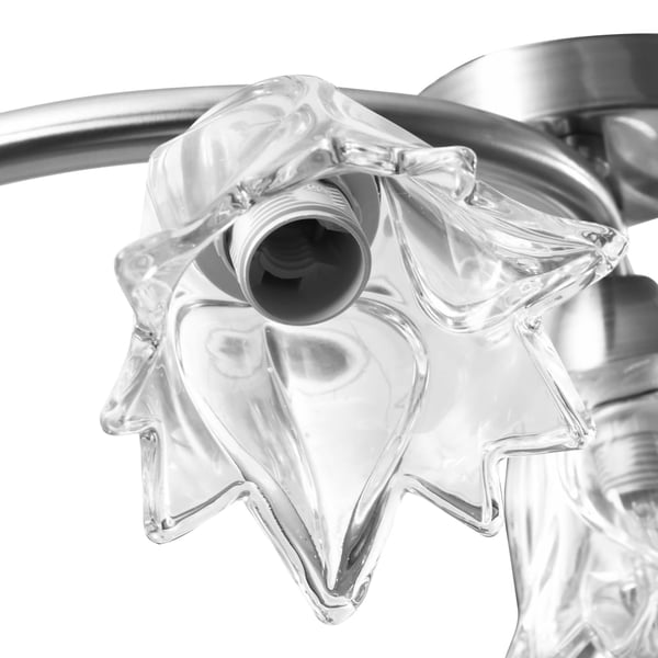 vidaXL loftlampe transparente glasskærme til 5 E14-pærer tulipanform