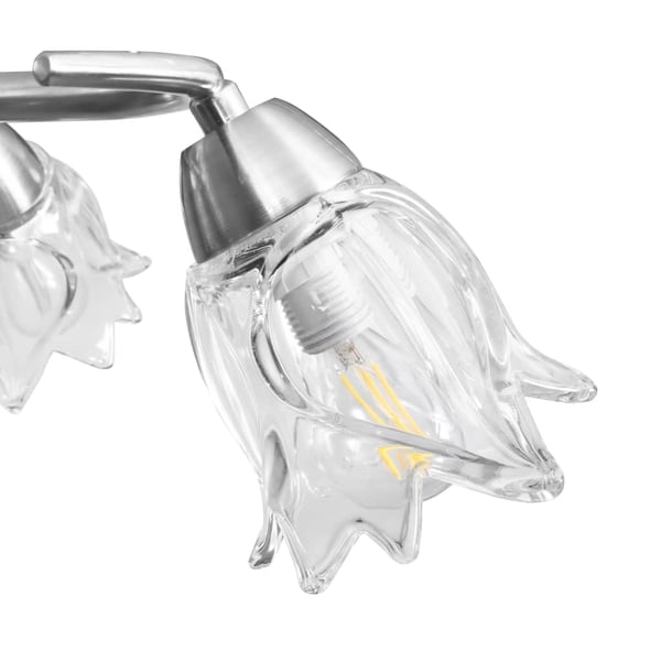 vidaXL loftlampe transparente glasskærme til 5 E14-pærer tulipanform