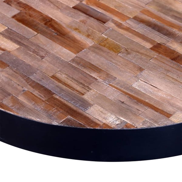 vidaXL Soffbord runt återvunnen teak