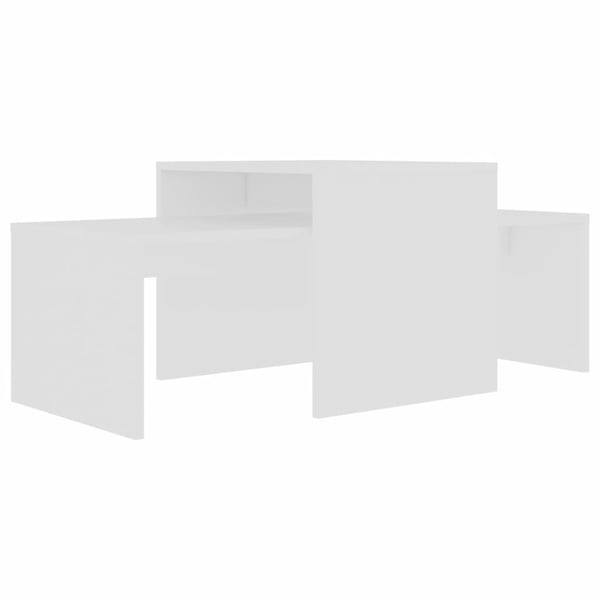 vidaXL sofabordssæt 100x48x40 cm spånplade hvid