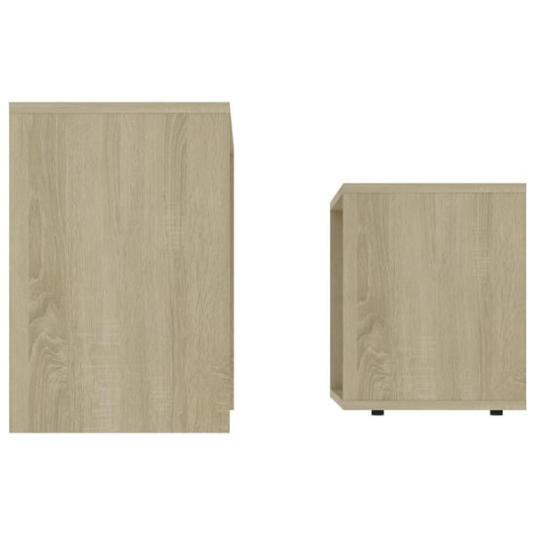 vidaXL Sofabordsett sonoma eik 48x30x45 cm sponplate change2