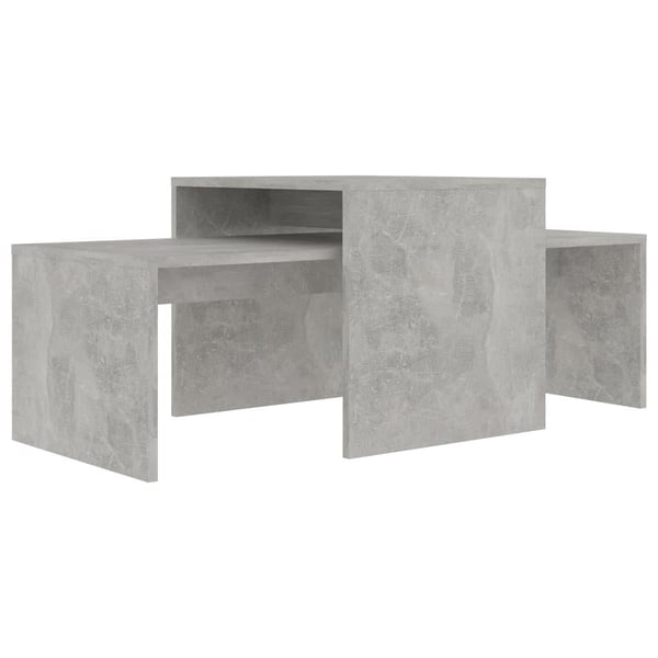 vidaXL Sofabordsett betonggrå 100x48x40 cm konstruert tre change2