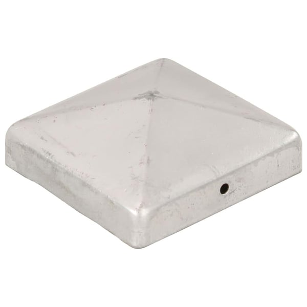 vidaXL Gjerdestolpehatter pyramide 6 stk galvanisert metall 91x91 mm
