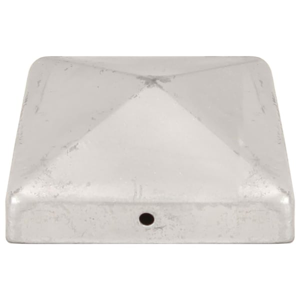 vidaXL Gjerdestolpehatter pyramide 6 stk galvanisert metall 91x91 mm