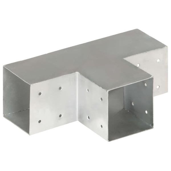 vidaXL Stolpesko T-form galvanisert metall 101x101 mm