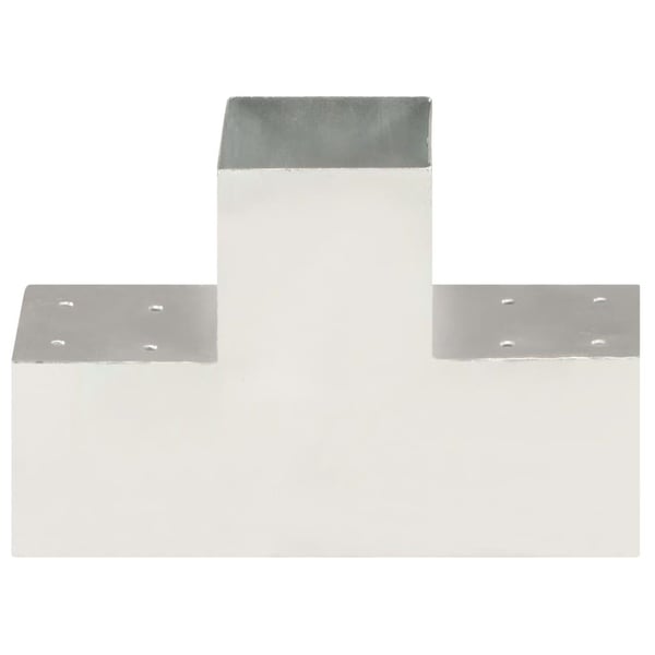 vidaXL Stolpesko T-form galvanisert metall 101x101 mm