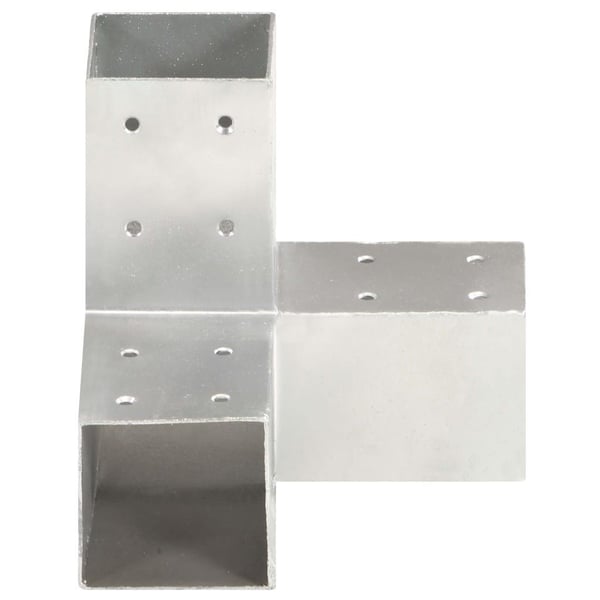 vidaXL Stolpesko 4 stk Y-form galvanisert metall 81x81 mm