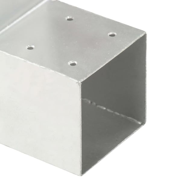 vidaXL Stolpesko L-form galvanisert metall 101x101 mm