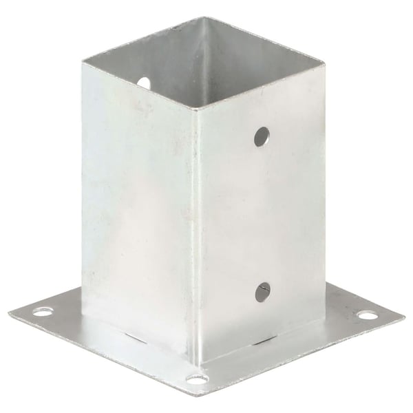 vidaXL stolpefod 4 stk. 91 mm galvaniseret metal