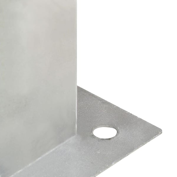 vidaXL stolpefod 4 stk. 91 mm galvaniseret metal