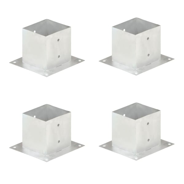 vidaXL Stolpeankere 4 stk galvanisert metall 141 mm