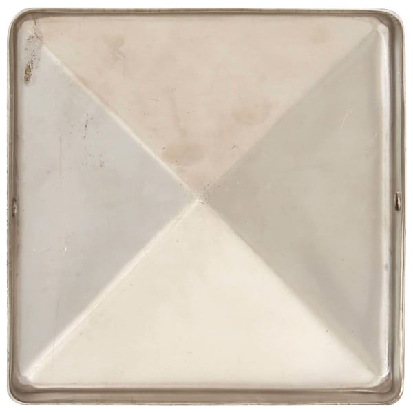 vidaXL pyramideformet stolpehætte 6 stk. 91x91 mm rustfrit stål