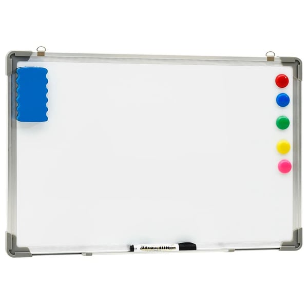 vidaXL Magnetisk whiteboard vit 50x35 cm stål