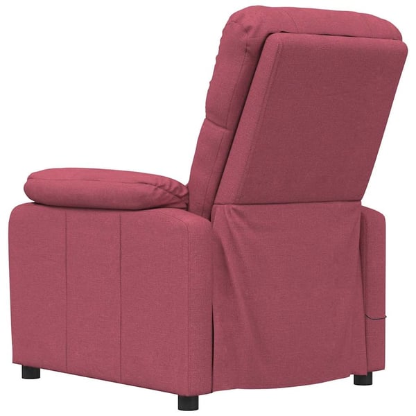 vidaXL massagestol stof vinrød