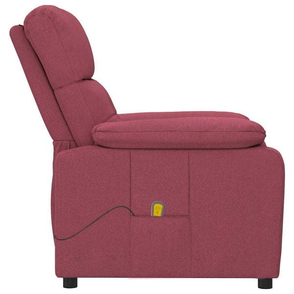 vidaXL massagestol stof vinrød