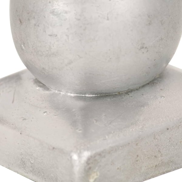 vidaXL globusformet stolpehætte 6 stk. 101x101 mm galvaniseret metal