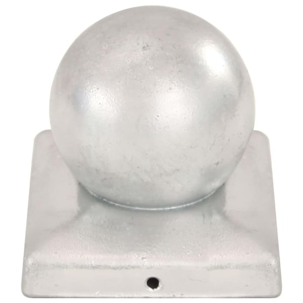vidaXL globusformet stolpehætte 6 stk. 101x101 mm galvaniseret metal