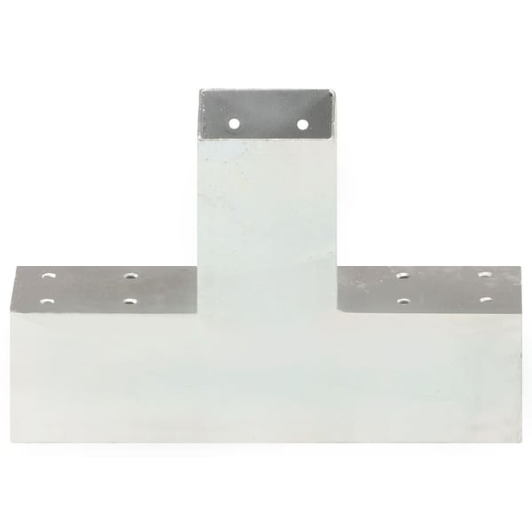 vidaXL Stolpesko X-form galvanisert metall 71x71 mm