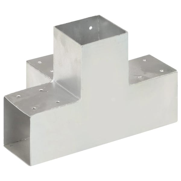 vidaXL Stolpesko 4 stk X-form galvanisert metall 91x91 mm