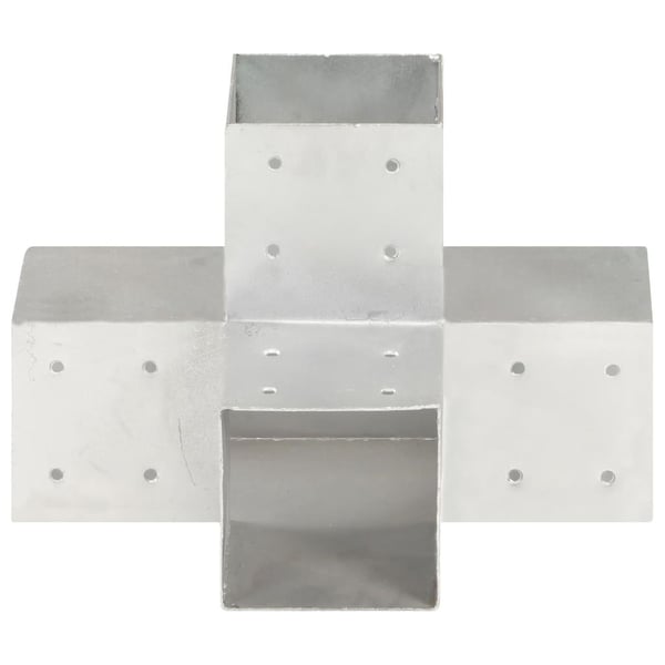 vidaXL Stolpesko X-form galvanisert metall 101x101 mm