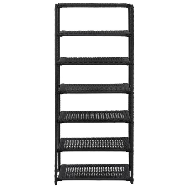 vidaXL skoreol 50x30x120 cm polyrattan sort