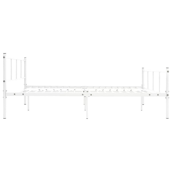 vidaXL Seng/Sengeramme hvit metall 120x200 cm change1