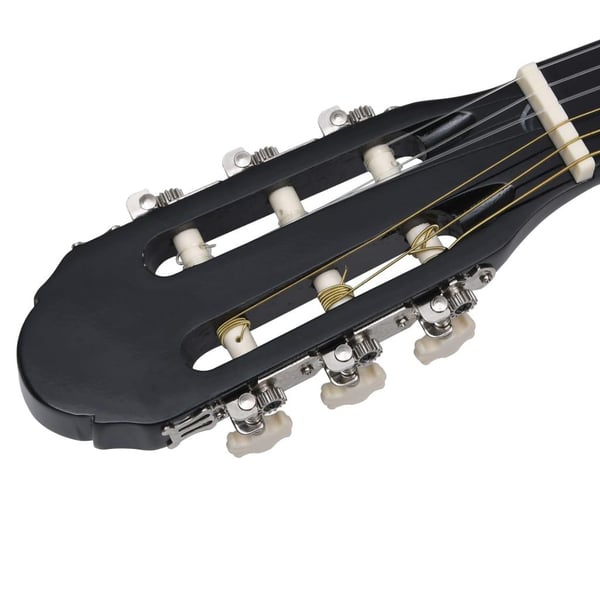 vidaXL Gitarr för nybörjare klassisk svart 4/4 39 amerikansk lind