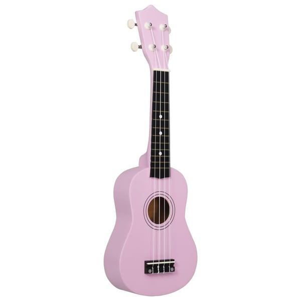 vidaXL Sopran-ukulele sett med veske for barn rosa 21