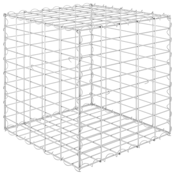 vidaXL gabion-højbed 50x50x50 cm kubeformet stål