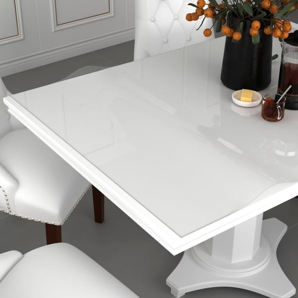 vidaXL bordbeskytter 80x80 cm 1,6 mm PVC transparent
